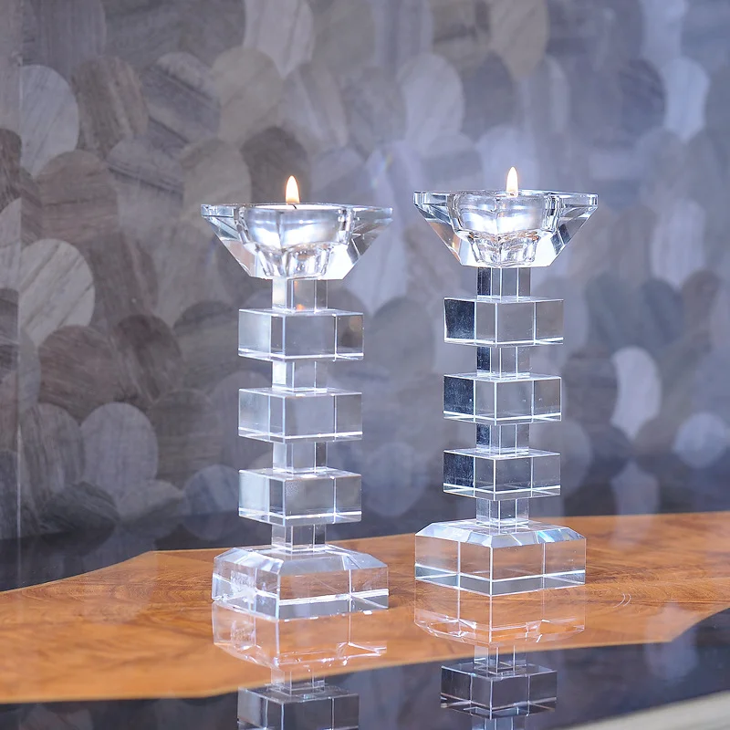

Europe Style Crystal Candlestick Religious Candle Holder Tealight Wedding Decor Centerpieces Crystal Candlestick WY606