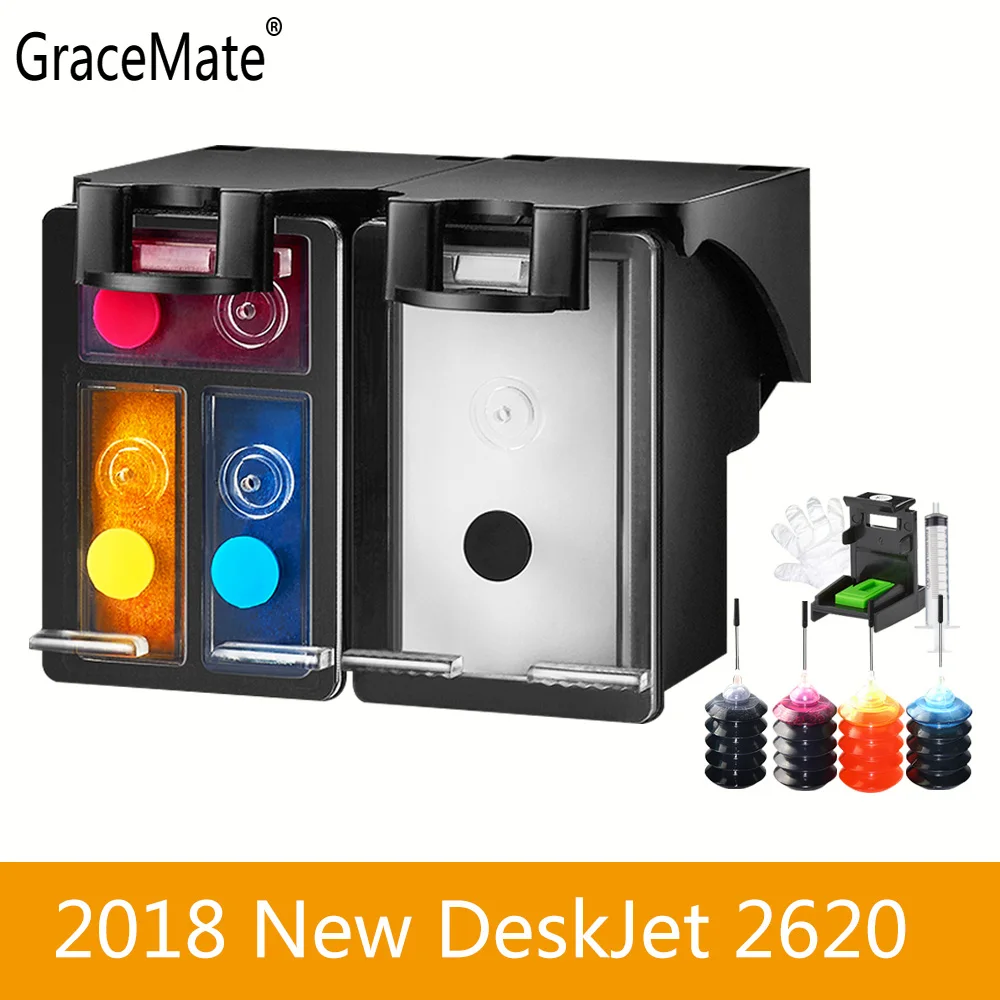 123XL New version Совместимый hp DeskJet 2620 2600 2630 принтер перезаправляемый чернильный картридж 123 123XL новая версия - Цвет: 123XL New version