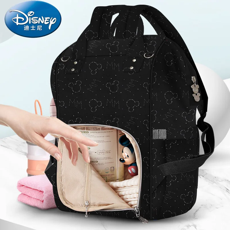 disney diaper bag backpack usb bottle cooler bag minnie mickey large capacity feeding baby mummy handbag pregnant women backpack free global shipping
