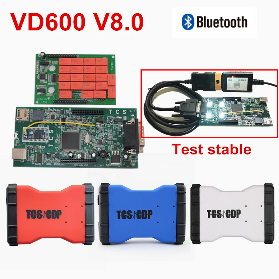 Новый VD600 V8.0 OBDIICAT TCS 2017 1/2016 00 с генератором ключей реле Bluetooth NEC диагностический