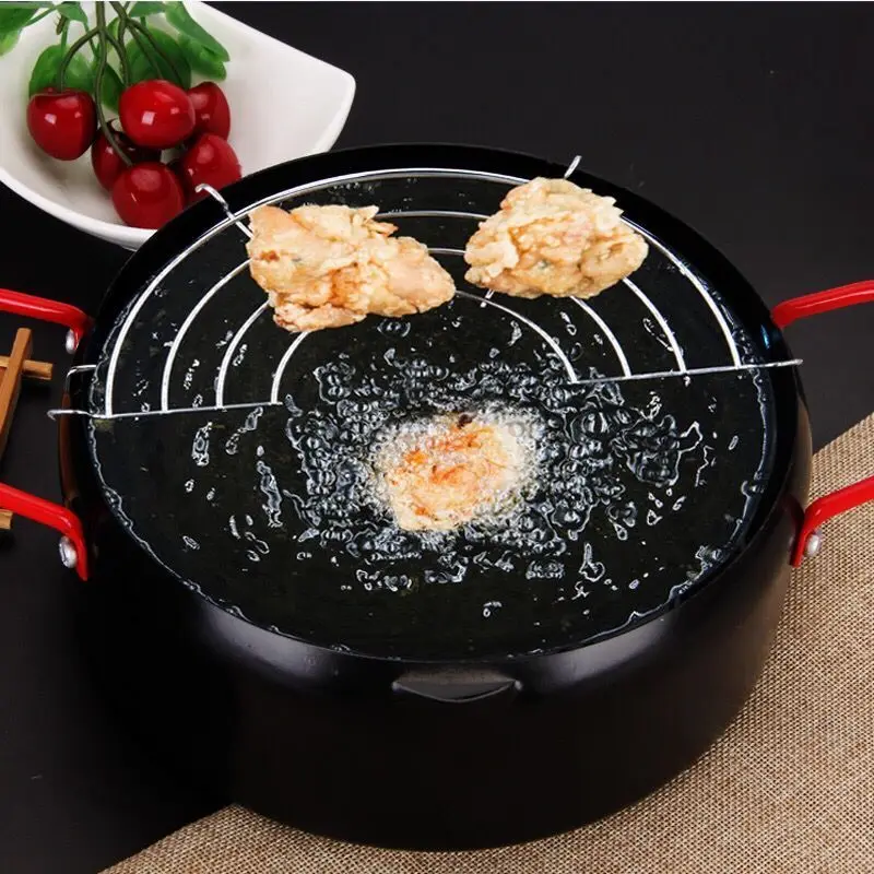 Кухонная кастрюля Tempura 22 см фритюрница в японском стиле питьевая горшки для жарки
