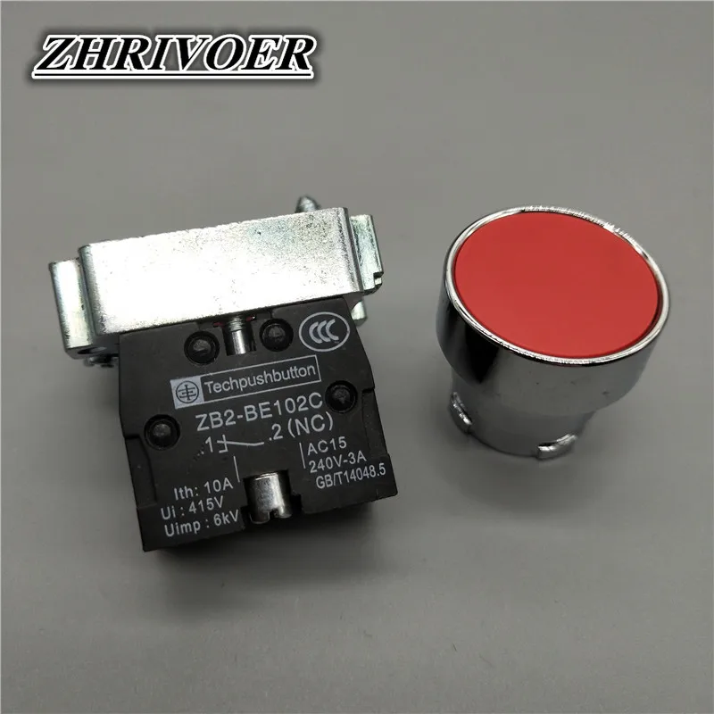 22 мм XB2-BA31 XB2-BA42 Мгновенный кнопочный переключатель 10A 240V ~ 3A круговой маленькая