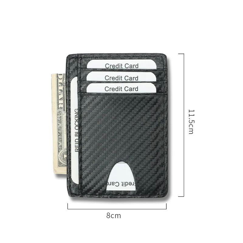 KEEBREAK Анти RFID для мужчин кожаный бумажник держатель карт мужской тонкий бумажники