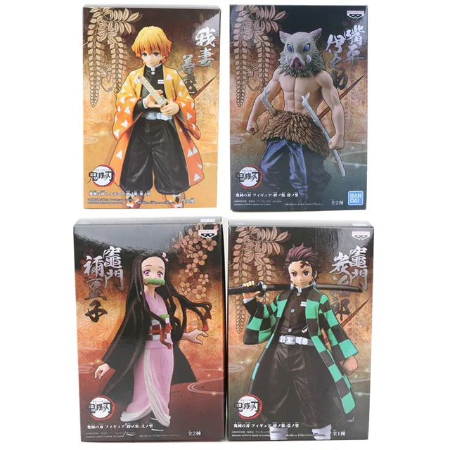 1 in box 4 шт./компл. аниме демон убийца игрушка в виде фигурки Kimetsu без Yaiba камадо Tanjirou Nezuko Agatsuma Zenitsu Hashibira Inosuke игрушка в виде фигурки - Цвет: 1 in box