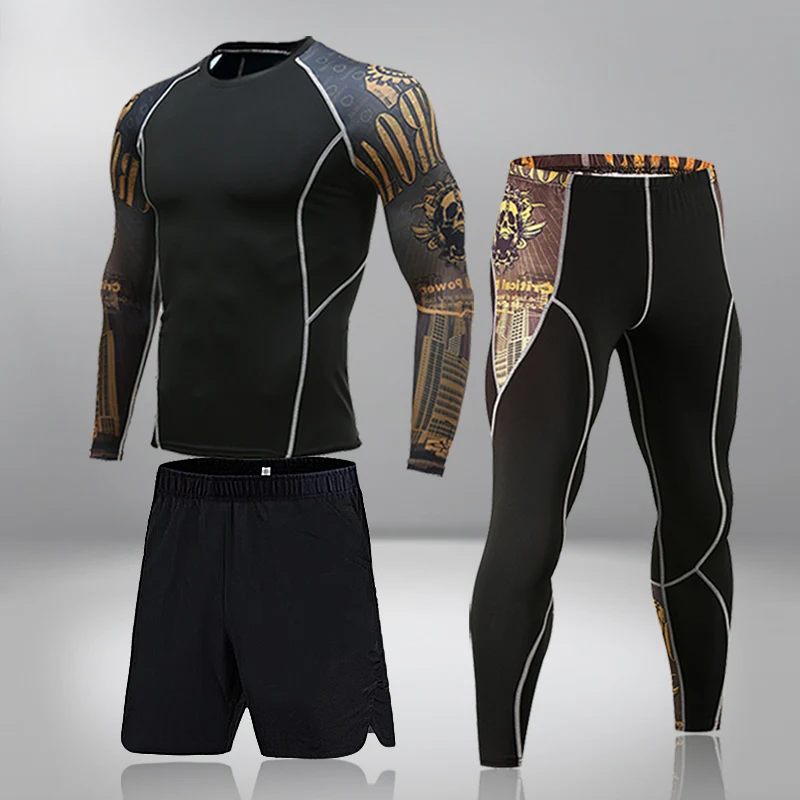 Мужское термобелье Комплект трусов Спортивная компрессионная одежда спортивный