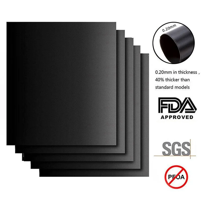 Антипригарный коврик для барбекю и гриля многоразовые вкладыши фольга духовки