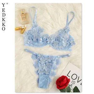 Gamera Sexy Lace Lingerie Set Women Underwear Floral Transparent Bra Sets Lace Blue Lingerie Bra Set Underwear Sets/Wholesale Gamera Sexy Lace Lingerie Set Women Underwear Floral Transparent Bra Sets Lace Blue Lingerie Bra Set Underwear Sets/Wholesale