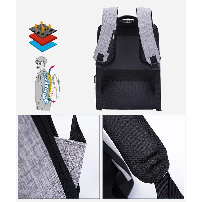 15 6-дюймовый рюкзак для ноутбука с защитой от кражи Macbook Air Pro 11 12 13 Retina usb-портом