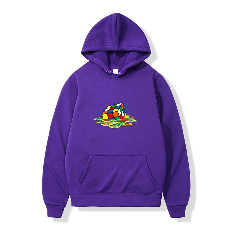 

Men's Tide Brand Comfortable Rubik's Cube Hoodie Fall/Winter Polar Fleece Hooded Sweatshirt Men's Hip Hop Classic Hooded Pullov