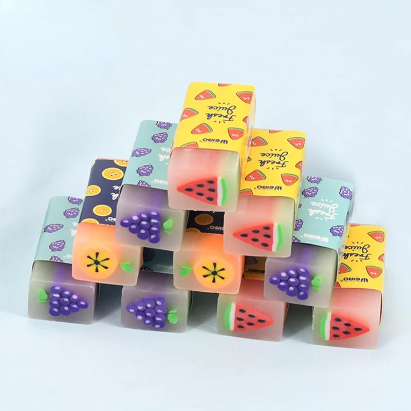 

Stationery Wholesale Eraser Cute Painting Like Skin Wipe Student Supplies Special Drawing Cartoon Fruit Eraser Korean Stationery