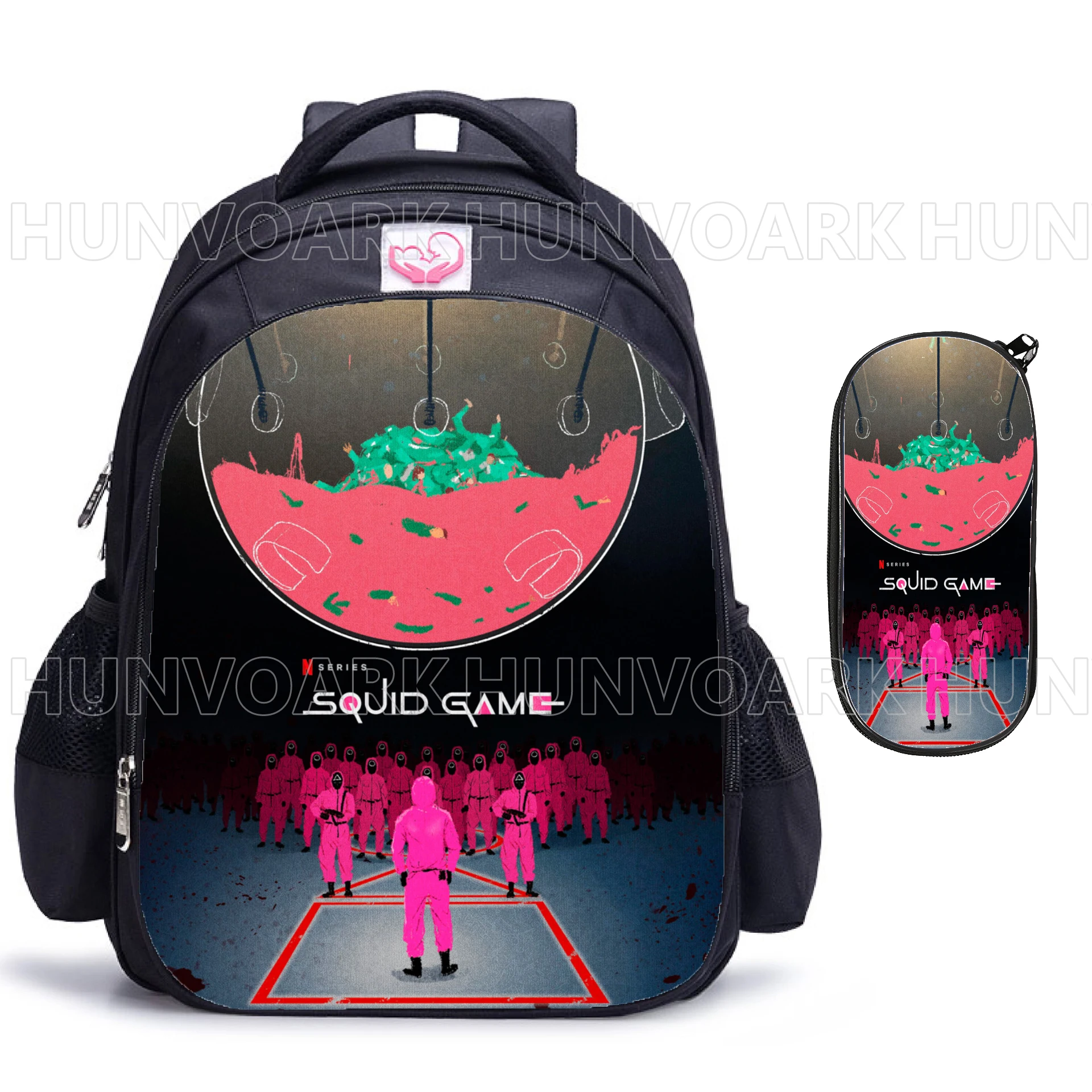 16 Inch Squid Game Children's School Backpacks for Girls&ampBoys Kids Cartoon Bags Large Capacity Backpack For | Багаж и сумки