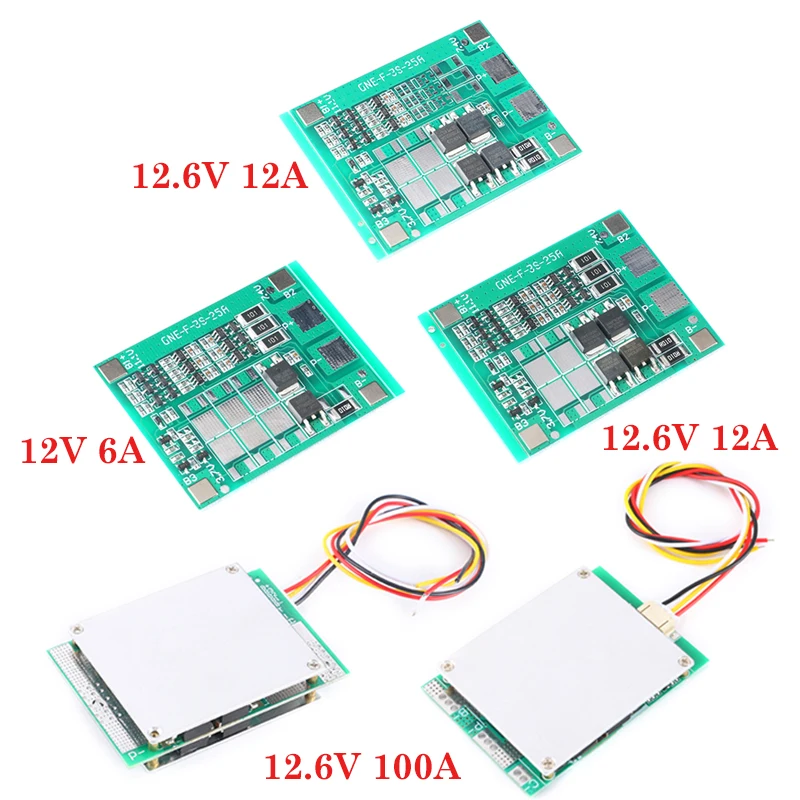 Модуль зарядного устройства для литий ионных батарей 3S плата защиты PCB BMS