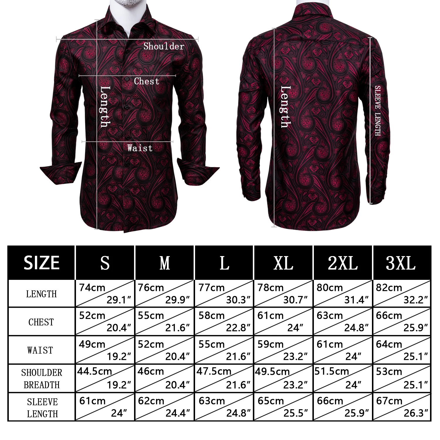 

High Quality Luxury Gold Silk Men's Shirts Paisley Casual Men Long Sleeve Blouse Spring Autumn Clothing Dress Shirt Barry.Wang
