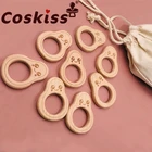 Coskiss, пищевой сорт, авокадо, буковый деревянный Прорезыватель для детей, детские игрушки, сделай сам, деревянные кольца, игрушки для прорезывания зубов