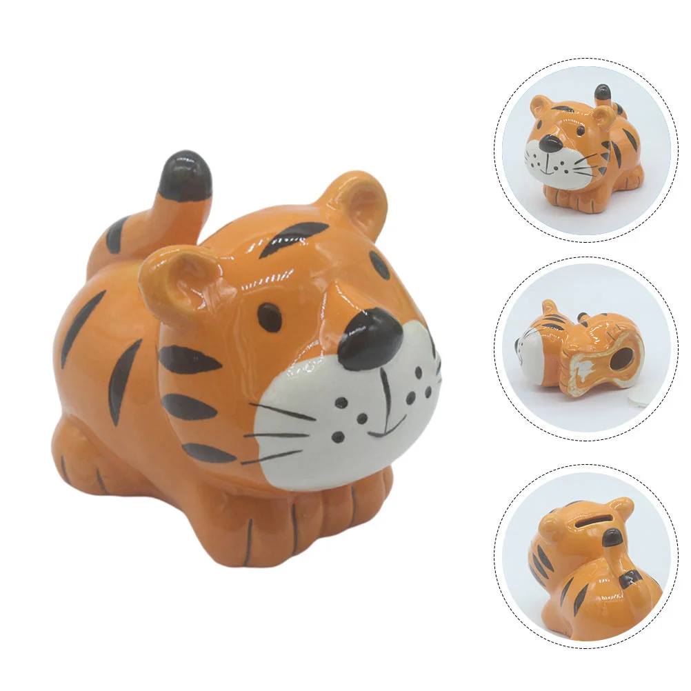 

1 шт., детский керамический контейнер для хранения монет в форме тигра