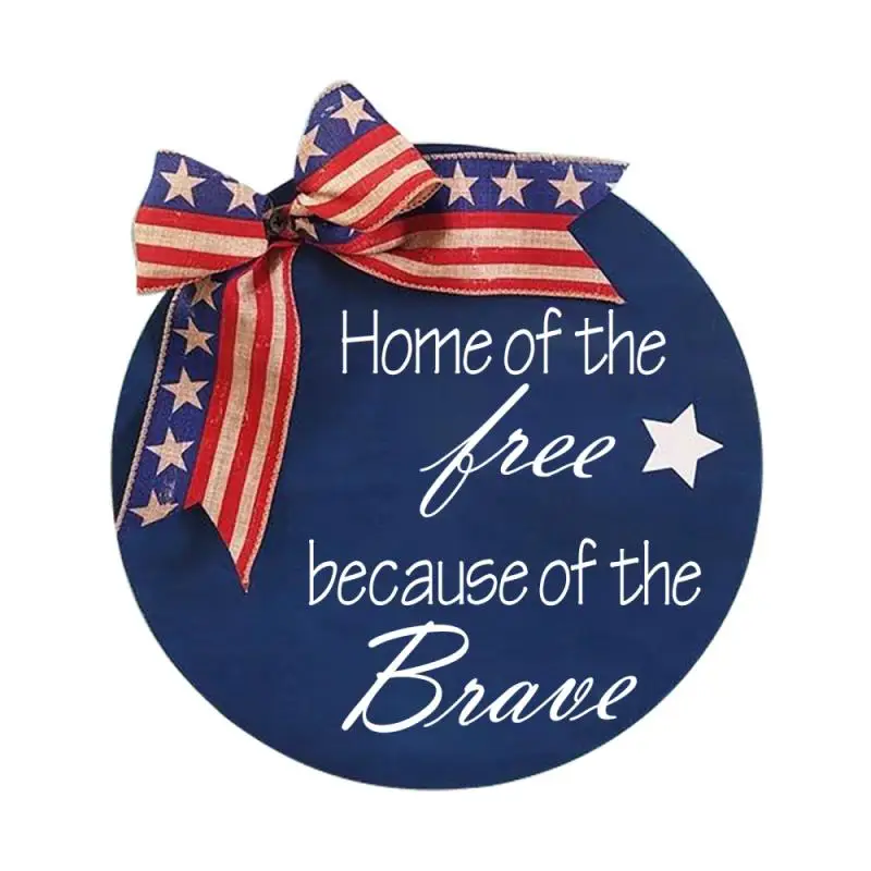 

Welcome Wreath Decor Door Hanging Garland Ornament Independence Day Decoration Holiday Home Decor Garden Decoration Round Card