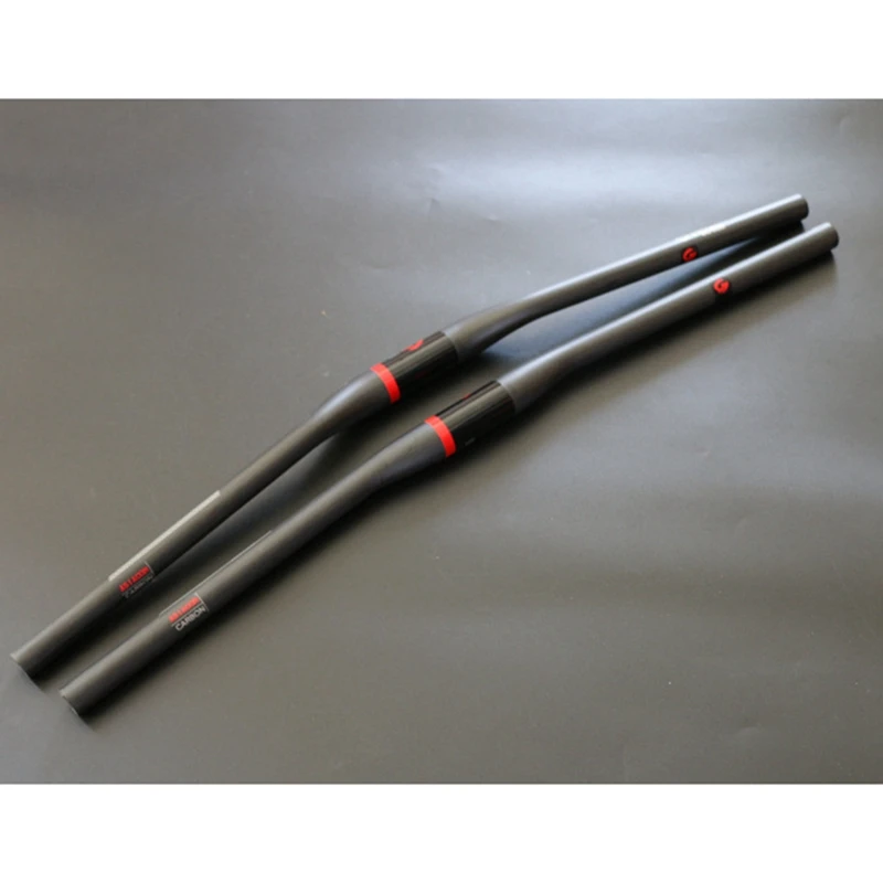 

ASIACOM 2 Pcs Ultralight Full Carbon Fiber MTB Flat / Ascent Handlebar 31.8mm UD Matte 760mm-Straight & Swallow