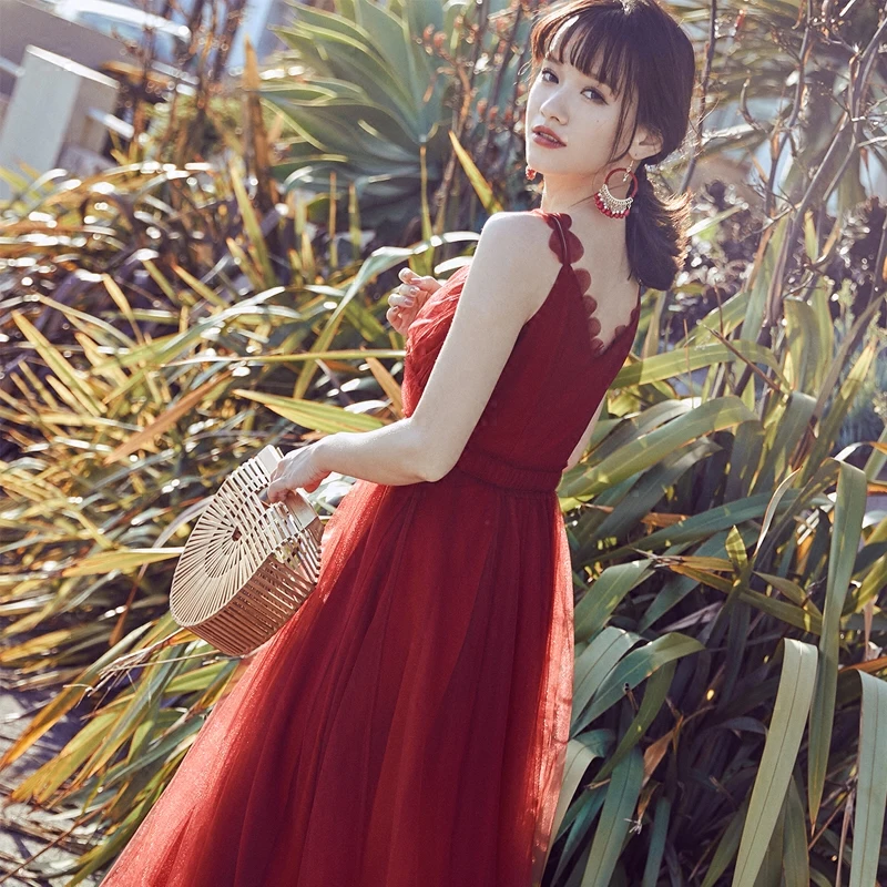 Женский сетчатый сарафан вечерние платья трапециевидной формы с аппликацией