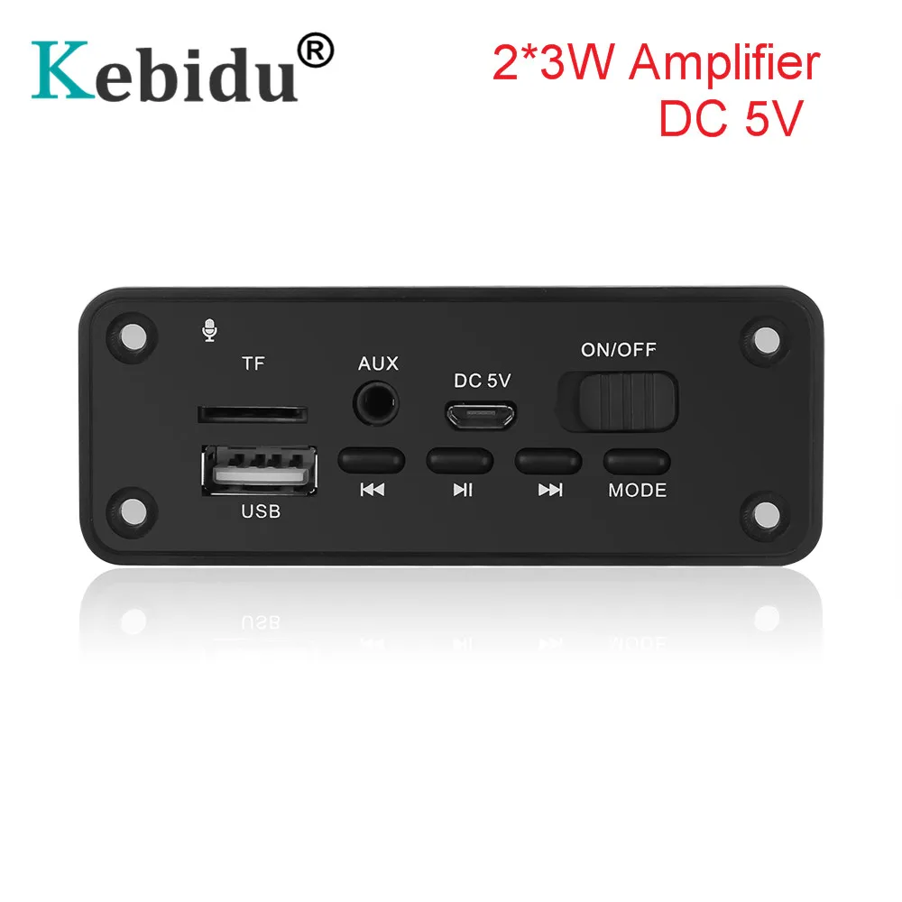 Kebidu 6 Вт усилитель Bluetooth MP3 декодер плата для mp3 плеера автомобильный комплект с