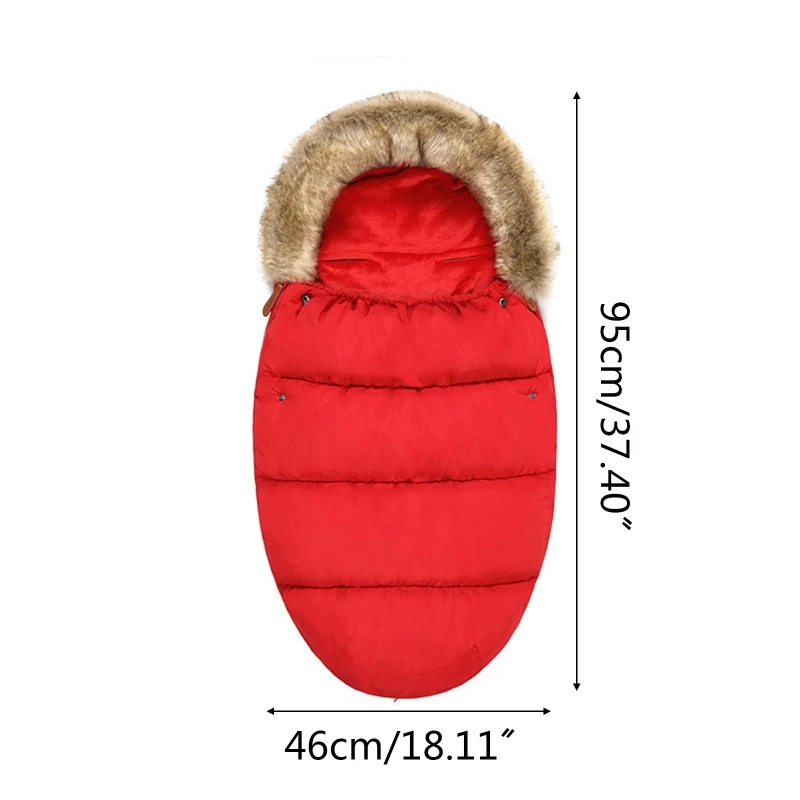 

Baby Infant Stroller Footmuff Winter Autumn Windproof Thicken Warm Sleeping Bag Swaddle Wrap Blanket for Pram Pushchair