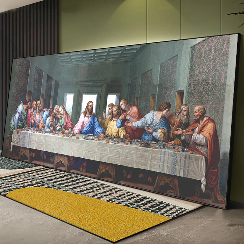 

Da Vinci Famous Painting The Last Supper Oil Painting Canvas Print Reproduction Poster And Prints Wall Art Decor Cuadros Picture