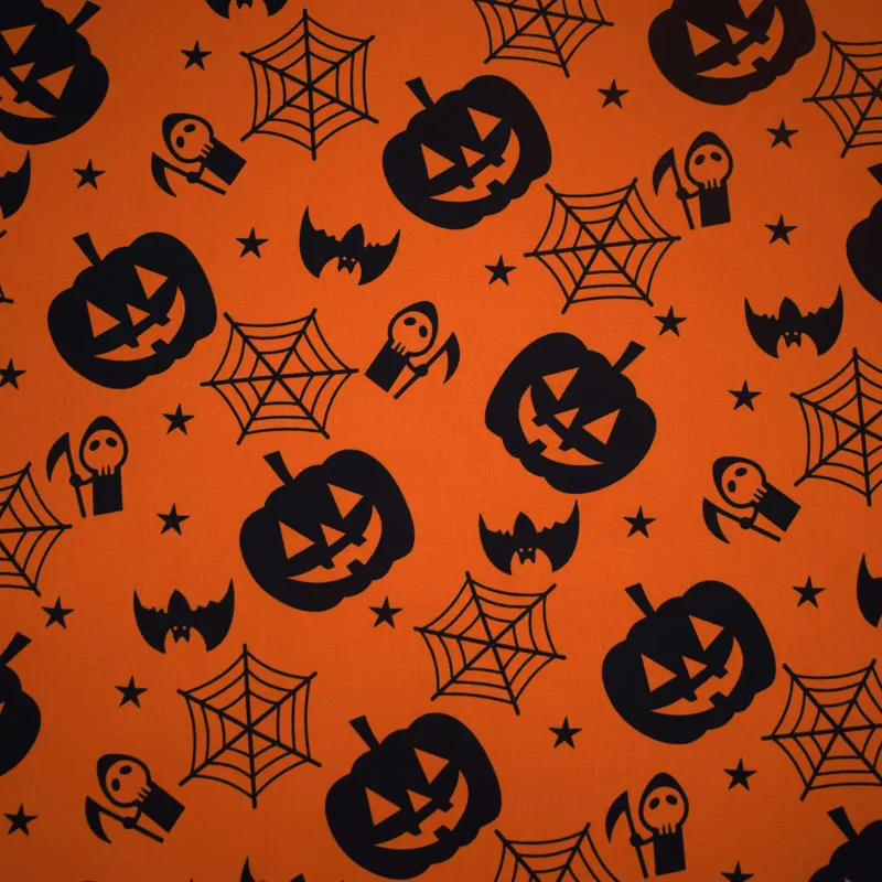 

The orange pumpkin lanterns christmas fabric cotton for dress tissu au metre bazin riche getzner telas por metro tissus tecido