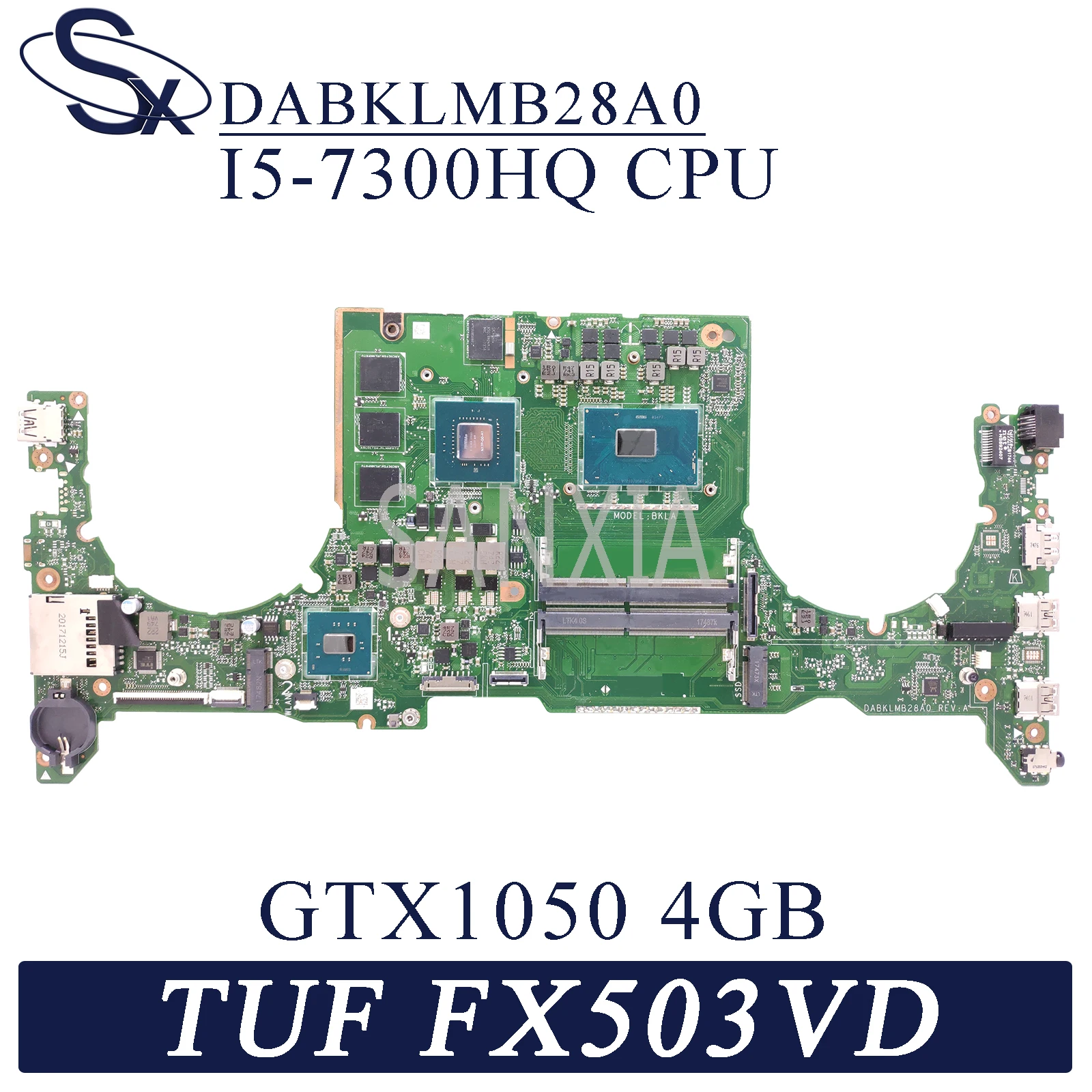 KEFU DABKLMB28A0 материнская плата для ноутбука ASUS TUF Gaming FX503VD оригинальная I5 7300HQ