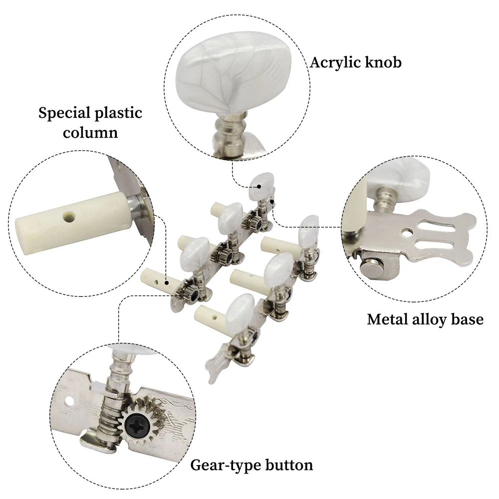 2pcs Classical Guitar Machine Heads Knobs String Tuning Pegs Tuners Keys Accessories | Спорт и развлечения