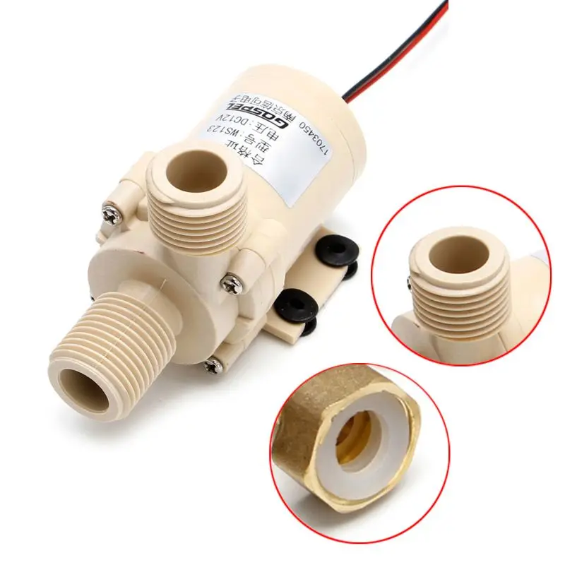 

12V Solar Submersible Hot Water Pump Circulation 212 F Brushless Motor High Pressure