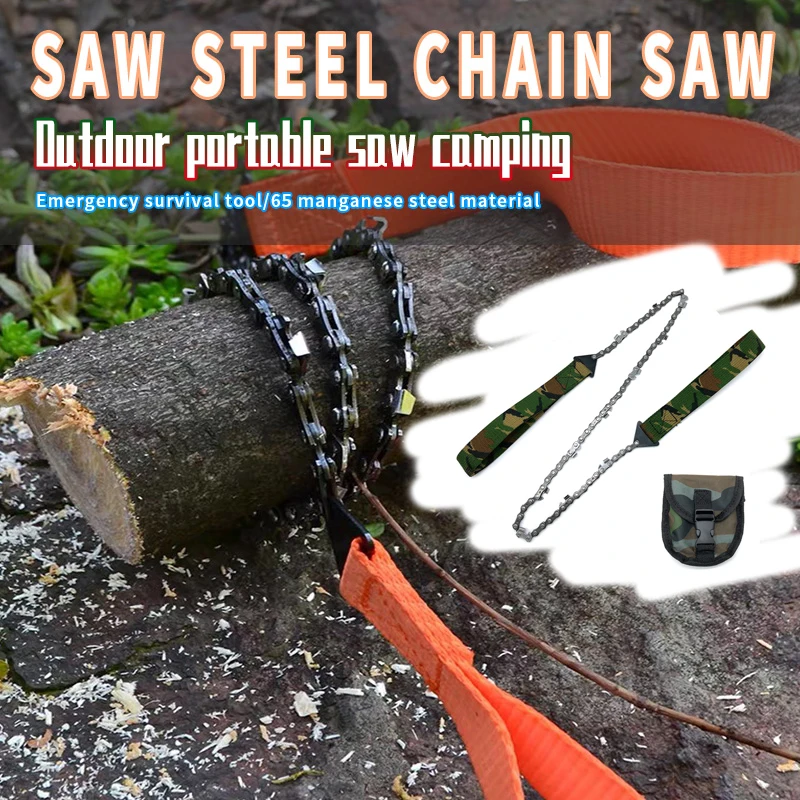 

Manual Hand Steel Rope Chain Saw Practical Portable Emergency Survival Gear Steel Wire Kits Travel Tool Outdoor Pocket Chain Saw