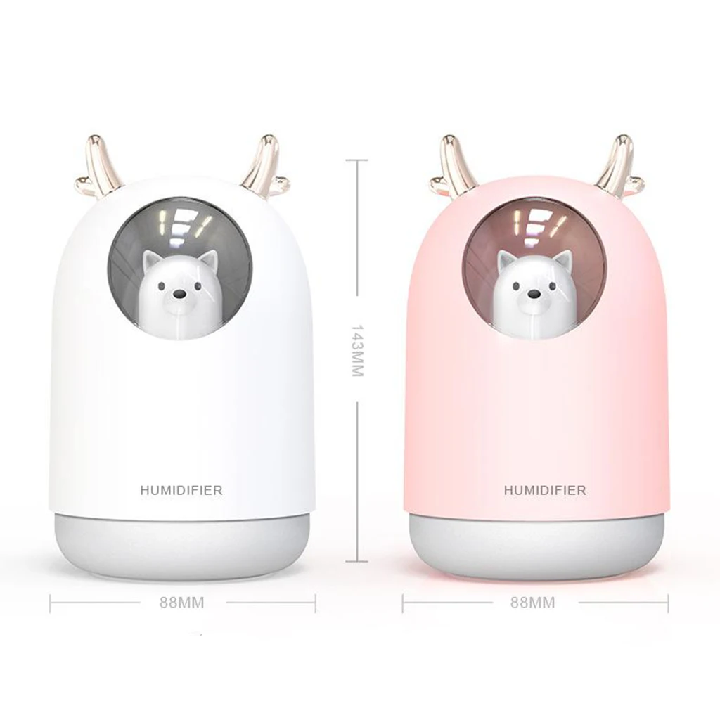 

Portable Mini LED Air Humidifier 300ml Air Mist Purifier USB LED Lights Aroma Essential Oil Diffuser for Home Car High Quality