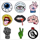 Эмалированные значки на палец, милые значки на лацкан с глазами для одежды, Женская броши на воротник, подарки, аксессуары для детей, сумок друзей