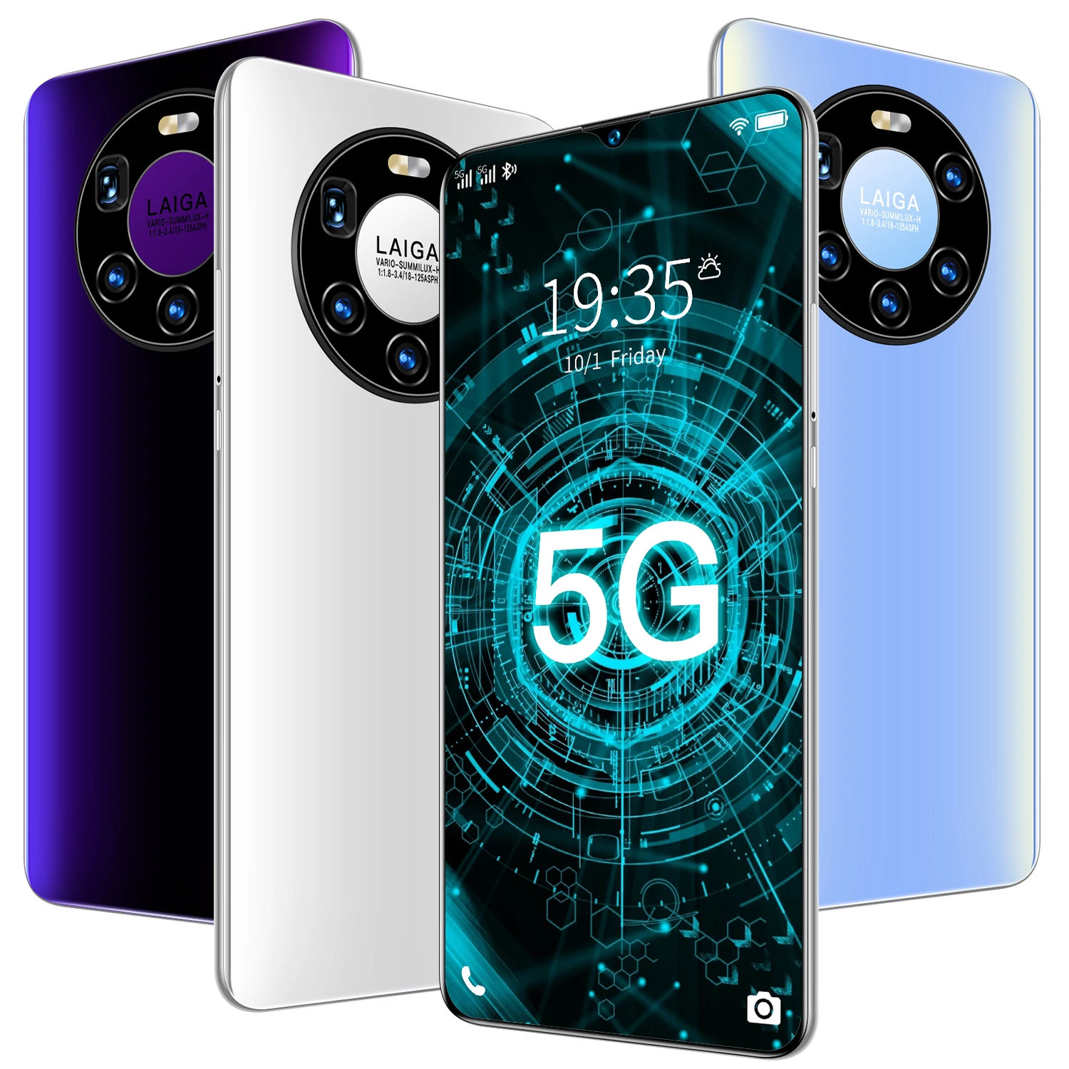 

Mate 43 Pro Galay Global Version 5G Smartphone Face Fingerprint Unlock Drop Screen MobilePhone 10Core 12+512GB Game Cellphone