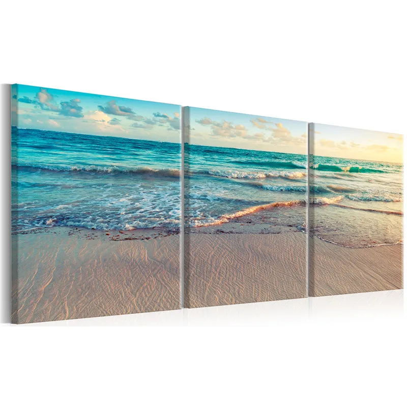 Пляж в Пунта-Канаде настенное искусство печать на холсте пейзаж синий океан
