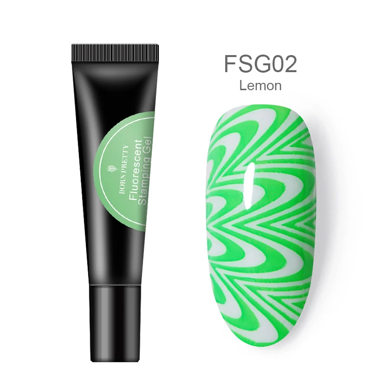 BP-FSG02 Цветной Гель-лак BORN PRETTY для стемпинга ногтей, черный, белый цвет, 8 мл, отмачиваемый Гель-лак для ногтей, лак для стемпинга - Цвет: BP-FSG02