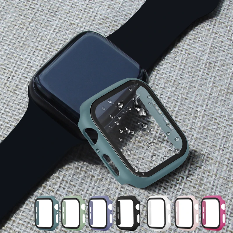 Чехол с полным покрытием для Apple Watch series 5 4 3 2 матовый пластиковый бампер Жесткий