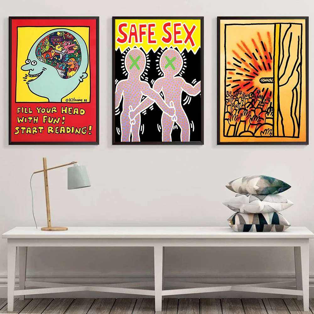 

Nordic Abstract Head Poster Canvas Painting Retro Glory Hole Wall Art Print Minimalism Modern Pictures For Living Room No Frame