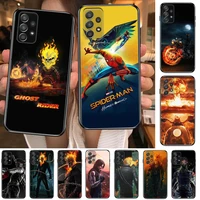 marvel ghost rider phone case hull for samsung galaxy a70 a50 a51 a71 a52 a40 a30 a31 a90 a20e 5g a20s black shell art cell cove