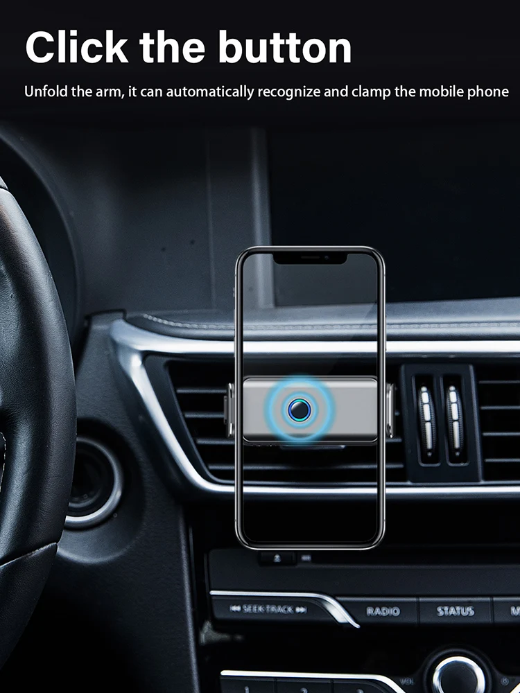 2021 electric mobile phone holder smart induction car air outlet mobile phone navigation car bracket free global shipping
