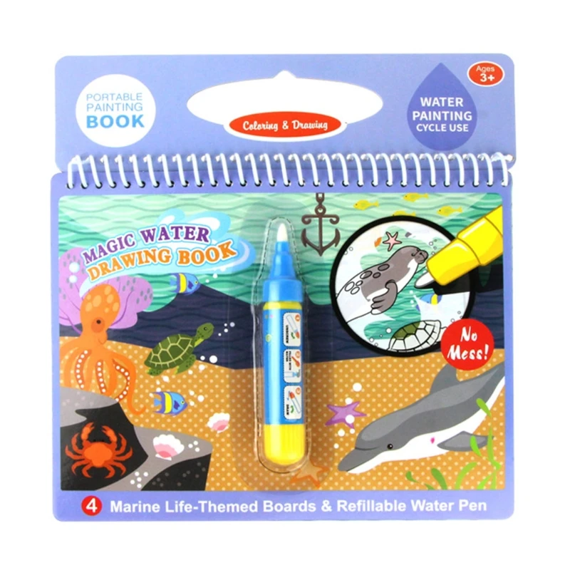 

Early Educational Water Color Book DIY Premium Quality Soft Books with Pen for Toddlers Early Education Supplies
