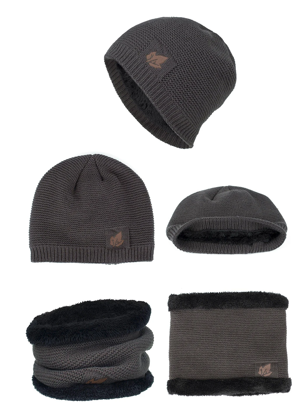 RoxCober, новинка, вязаные шапки Skullies, шапка с воротником, снуд для мужчин и женщин, береты-кепки Gorros, Мужская теплая однотонная зимняя шапка, шапка, комплект