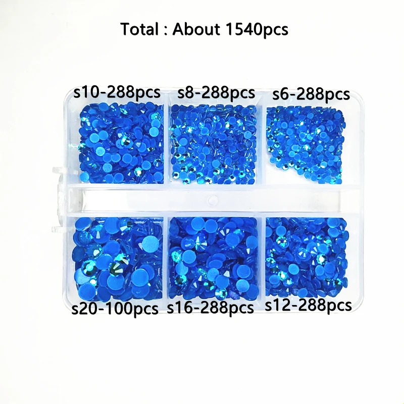 Все размеры стеклянные флуоресцентные Серебристые Аврора кристалл AB не горячей