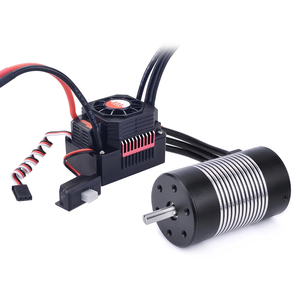 

Rocket 3660 Waterproof Brushless Sensorless Motor 4300KV 3800KV 3300KV 2600KV w/60A ESC for 1/10 RC Car