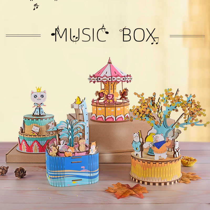 CUTEBEE Diy музыкальная шкатулка Кукольный дом Миниатюрный домик с деревянная мебель