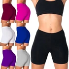 Женские тренировочные шорты для йоги с регулируемой талией, черные Компрессионные спортивные велосипедные шорты для бега, облегающие эластичные короткие трико для спортзала