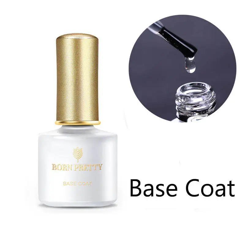 Base Coat BORN PRETTY 6 мл Блестящие Блестки гель для ногтей голографический лак УФ светодиодный гель розовый золотой серебряный Перманентный отмачиваемый гель лак - Цвет: Base Coat