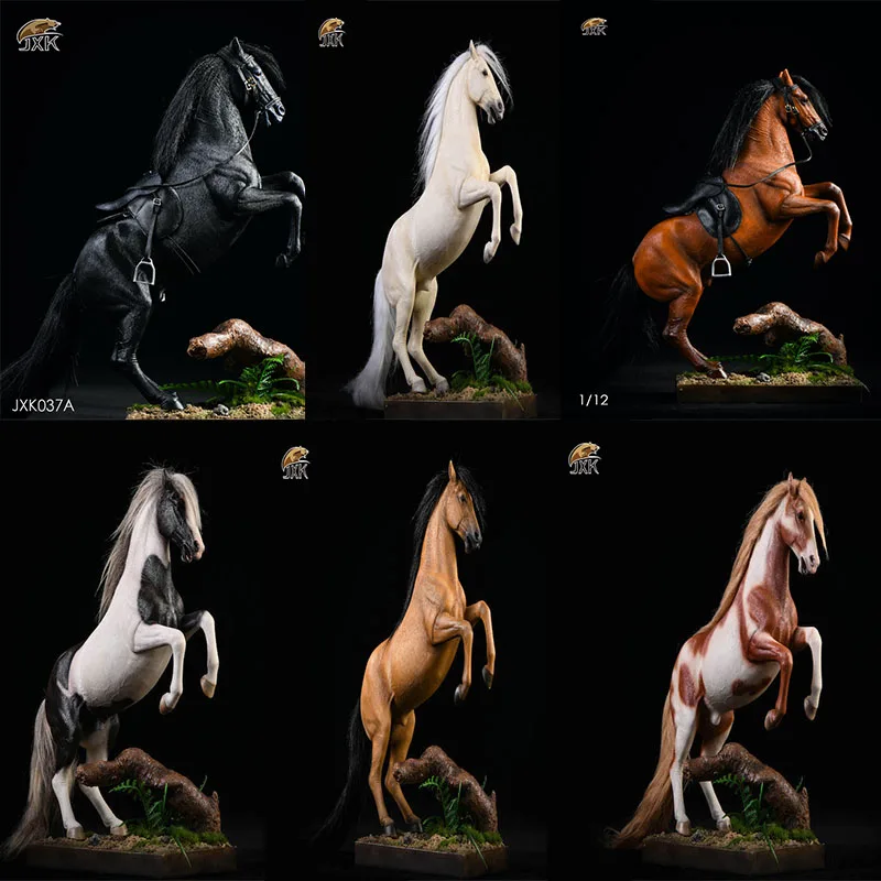 JXK 1/12 JXK037 статуя лошади войны с теплой кровью 2,0 с платформой и креплением, модель животного, военная сцена, аксессуары