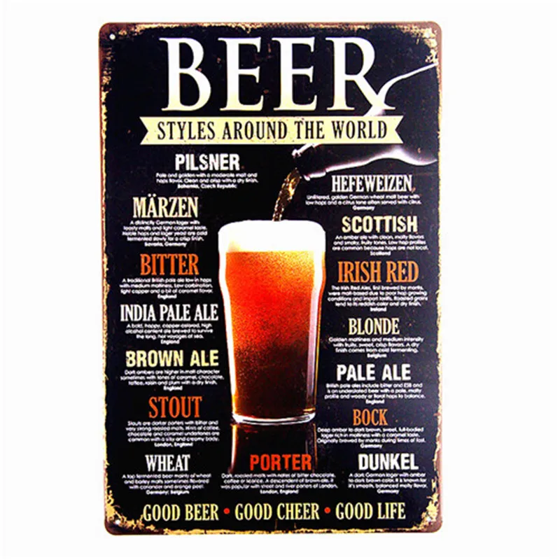 

Beer Styles Around The World Decal Sticker Sign Window Business Restaurant Store Internet