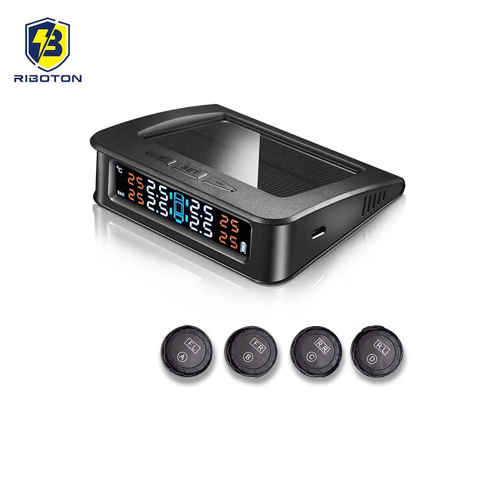 Riboton C220 контроль давления в шинах TPMS Солнечная зарядка через usb внешний датчик