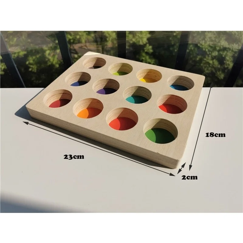 6/12 шт вязанные деревянные радужные куклы в шапочках для пастельных